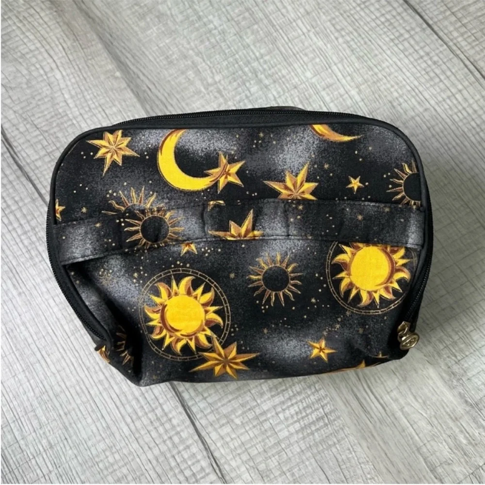 VTG OSCAR DE LA RENTA CELESTIAL SUN MOON STARS SOLAR TRAVEL COSMETIC MAKEUP CASE